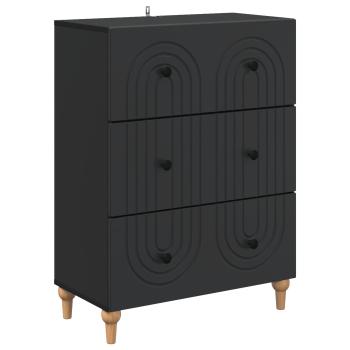 Schubladenschrank Schwarz 66 x 34,5 x 90 cm Holzwerkstoff