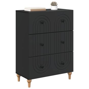 Schubladenschrank Schwarz 66 x 34,5 x 90 cm Holzwerkstoff