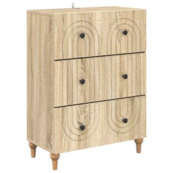 Schubladenschrank Sonoma-Eiche 66 x 34,5 x 90 cm Holzwerkstoff
