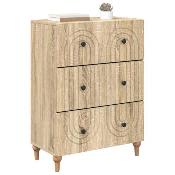 Schubladenschrank Sonoma-Eiche 66 x 34,5 x 90 cm Holzwerkstoff