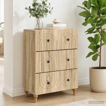 Schubladenschrank Sonoma-Eiche 66 x 34,5 x 90 cm Holzwerkstoff