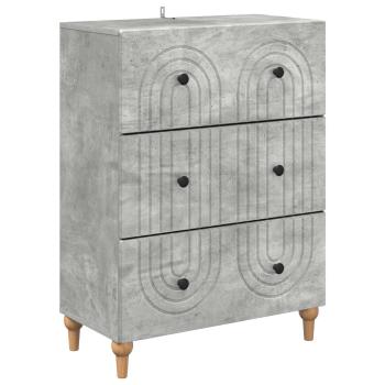 Schubladenschrank Betongrau 66 x 34,5 x 90 cm Holzwerkstoff