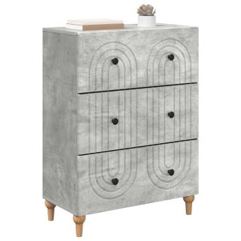 Schubladenschrank Betongrau 66 x 34,5 x 90 cm Holzwerkstoff