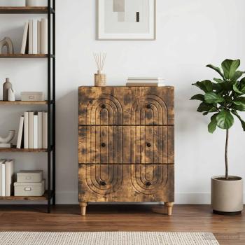 ARDEBO.de - Schubladenschrank Geräucherte Eiche 66 x 34,5 x 90 cm
