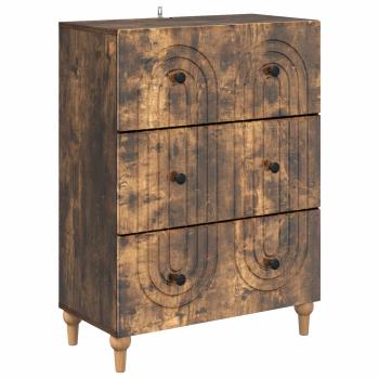 Schubladenschrank Geräucherte Eiche 66 x 34,5 x 90 cm