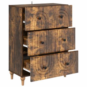 Schubladenschrank Geräucherte Eiche 66 x 34,5 x 90 cm