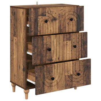 Schubladenschrank Altholz 66 x 34,5 x 90 cm Holzwerkstoff