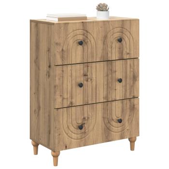 Schubladenschrank 66 x 34,5 x 90 cm Holzwerkstoff Artisan-Eiche