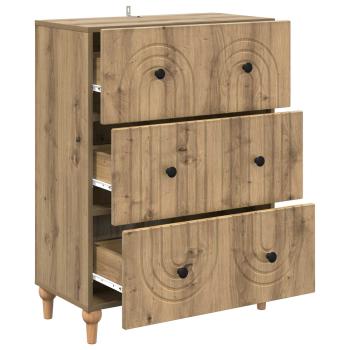 Schubladenschrank 66 x 34,5 x 90 cm Holzwerkstoff Artisan-Eiche