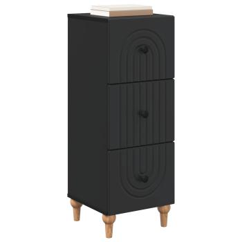 Schubladenschrank 33 x 34,5 x 90 cm Holzwerkstoff Schwarz