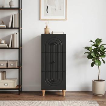 Schubladenschrank 33 x 34,5 x 90 cm Holzwerkstoff Schwarz