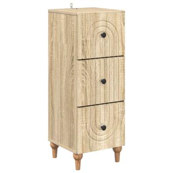 Schubladenschrank 33 x 34,5 x 90 cm Holzwerkstoff Sonoma-Eiche
