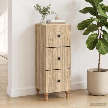 Schubladenschrank 33 x 34,5 x 90 cm Holzwerkstoff Sonoma-Eiche