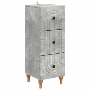 Schubladenschrank 33 x 34,5 x 90 cm Holzwerkstoff Betongrau