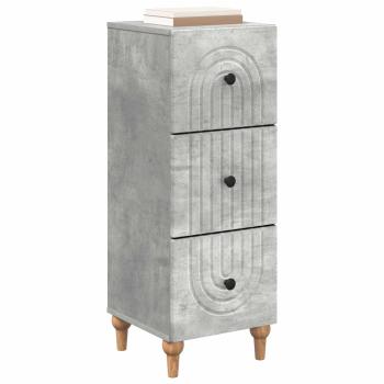 Schubladenschrank 33 x 34,5 x 90 cm Holzwerkstoff Betongrau