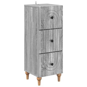 Schubladenschrank 33 x 34,5 x 90 cm Holzwerkstoff Sonoma-Grau