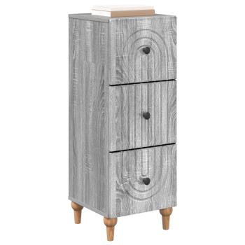 Schubladenschrank 33 x 34,5 x 90 cm Holzwerkstoff Sonoma-Grau