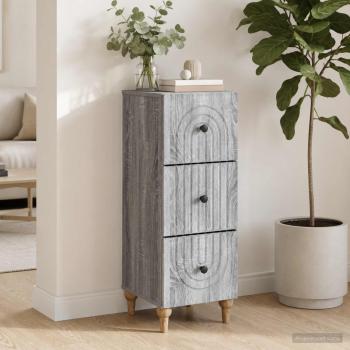 Schubladenschrank 33 x 34,5 x 90 cm Holzwerkstoff Sonoma-Grau