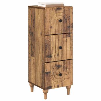 Schubladenschrank 33 x 34,5 x 90 cm Holzwerkstoff Altholz