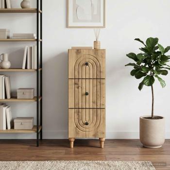 Schubladenschrank 33 x 34,5 x 90 cm Holzwerkstoff Artisan-Eiche