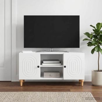 ARDEBO.de - TV-Schränk Hochglanz Weiß 102 x 34,5 x 50 cm Holzwerkstoff