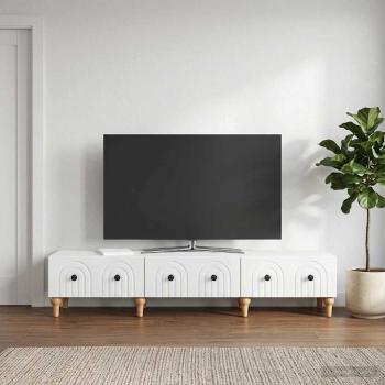 ARDEBO.de - TV-Schränk Hochglanz Weiß 147 x 34,5 x 30 cm Holzwerkstoff