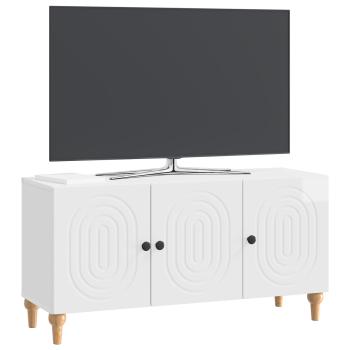 TV-Schränk 99 x 34,5 x 50 cm Hochglanz Weiß Holzwerkstoff