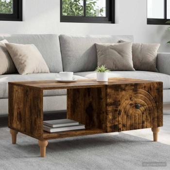 ARDEBO.de - Couchtisch Geräucherte Eiche 90 x 50 x 40 cm Holzwerkstoff