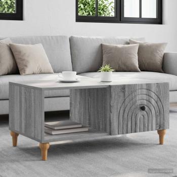 ARDEBO.de - Couchtisch Graues Sonoma 90 x 50 x 40 cm Holzwerkstoff