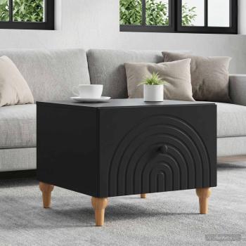 ARDEBO.de - Couchtisch mit Schubladen Schwarz 49 x 50 x 40 cm Holzwerkstoff