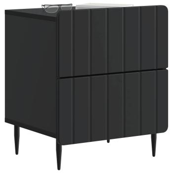 Nachttisch 2 Stk. Schwarz 43 x 34,5 x 49,5 cm Holzwerkstoff