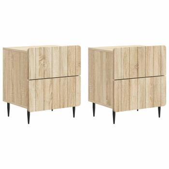 Nachttisch 2 Stk. Sonoma-Eiche 43 x 34,5 x 49,5 cm