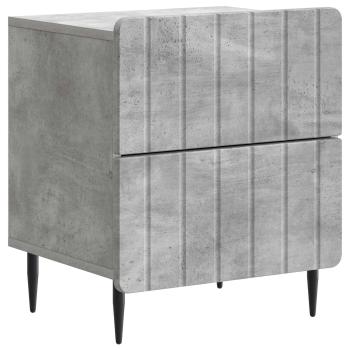 Nachttisch Betongrau 43 x 34,5 x 49,5 cm Holzwerkstoff