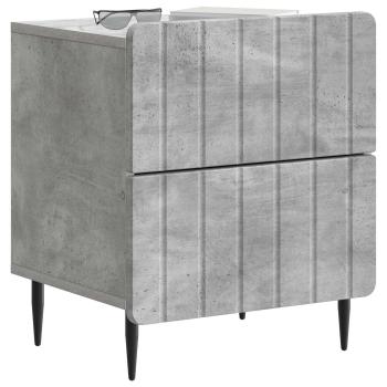 Nachttisch 2 Stk. Betongrau 43 x 34,5 x 49,5 cm Holzwerkstoff