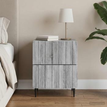 ARDEBO.de - Nachttisch Sonoma-Grau 43 x 34,5 x 49,5 cm Holzwerkstoff