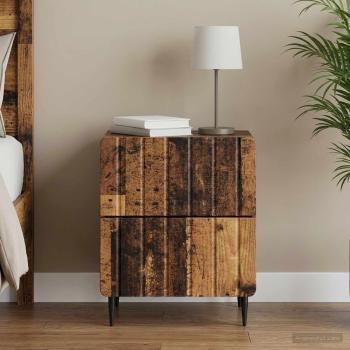 ARDEBO.de - Nachttisch Altholz 43 x 34,5 x 49,5 cm Holzwerkstoff