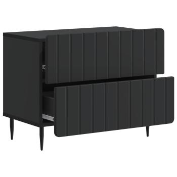 Nachttisch Schwarz 62 x 34,5 x 49,5 cm Holzwerkstoff