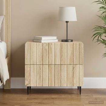 ARDEBO.de - Nachttisch Sonoma-Eiche 62 x 34,5 x 49,5 cm Holzwerkstoff