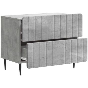 Nachttisch Betongrau 62 x 34,5 x 49,5 cm Holzwerkstoff