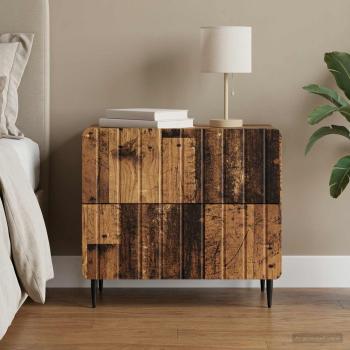 ARDEBO.de - Nachttisch Altholz 62 x 34,5 x 49,5 cm Holzwerkstoff