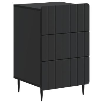Nachttisch mit Schubladen Schwarz 43 x 41 x 68 cm Holzwerkstoff