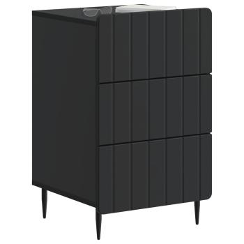 Nachttisch mit Schubladen Schwarz 43 x 41 x 68 cm Holzwerkstoff