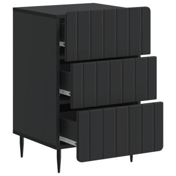Nachttisch mit Schubladen Schwarz 43 x 41 x 68 cm Holzwerkstoff