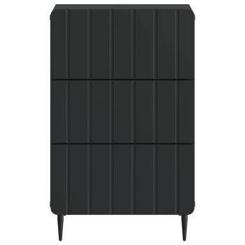 Nachttisch mit Schubladen Schwarz 43 x 41 x 68 cm Holzwerkstoff