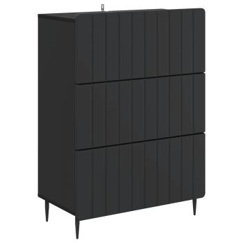 Schubladenschrank 66 x 34,5 x 92 cm Holzwerkstoff Schwarz