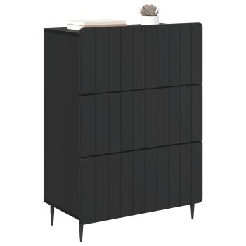 Schubladenschrank 66 x 34,5 x 92 cm Holzwerkstoff Schwarz