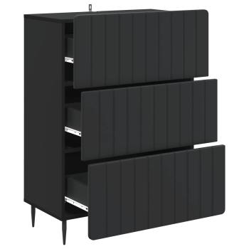 Schubladenschrank 66 x 34,5 x 92 cm Holzwerkstoff Schwarz
