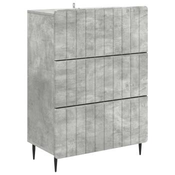Schubladenschrank 66 x 34,5 x 92 cm Holzwerkstoff Betongrau