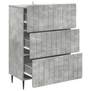 Schubladenschrank 66 x 34,5 x 92 cm Holzwerkstoff Betongrau