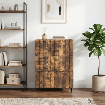 ARDEBO.de - Schubladenschrank 66 x 34,5 x 92 cm Holzwerkstoff Räuchereiche